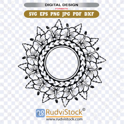 Maori Tattoo Vector Illustration Circle Tribal Design For Pacific Island Culture
