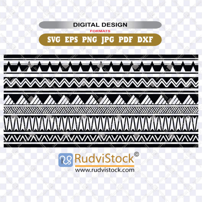 Polynesian Tattoo Tribal Band: Instant Download Files | Rudvistock