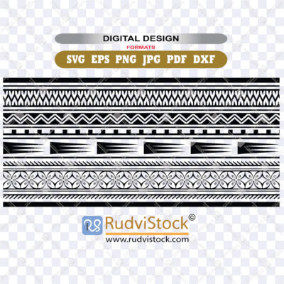 Polynesian Tattoo Vector Tribal Band Design Maori Inspired Wristband Illustration