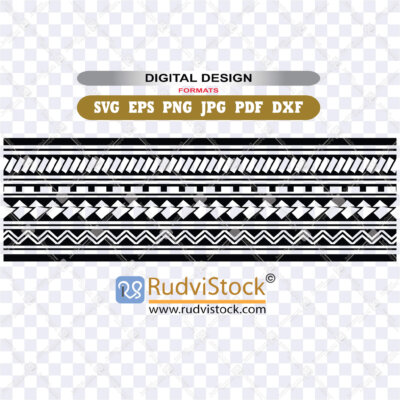 Temporary Tattoo Of A Arm Ring Vector Large Maori Armband For Ethnic Sleeve Style