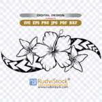 Add this Polynesian SVG flower to your collection for multi-surface crafting