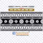 Fijian tattoo tribal band design
