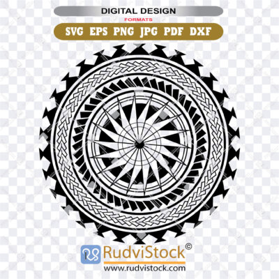 Polynesian Tattoo Designs Pattern Circle Svg For Commercial License Digital Files