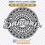 Samoan Circle Pattern Polynesian Tribal Svg For Shirt Design And Pacific Island Art