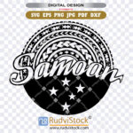 Samoan circle tribal tattoo. Polynesian Frame Circle Svg Samoan Tattoo Border For Cricut And Digital Downloads