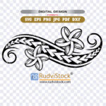 Download the tribal blossom Polynesian SVG for journal and planner printing