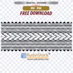Free Polynesian tribal Tattoo available in SVG and transparent PNG formats for high-quality digital design.