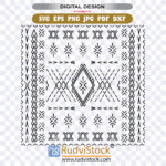 Tribal Pattern | Samoan Malu Tattoo Designs | EPS, PNG, JPG, SVG | Downloadable