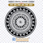 Maori Style Round Tattoo Pattern For Digital Download Svg Png Eps For Cricut Users