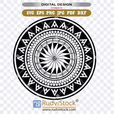 Maori Style Round Tattoo Pattern For Digital Download Svg Png Eps For Cricut Users