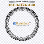 Polynesian Tribal Circle Tattoo Svg Png Dxf For Shirt Design And Iron On Transfers