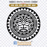 Polynesian circle tattoo maori totem design