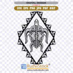 Polynesian Turtle SVG | Tongan Design in PNG, JPG, SVG & More | Polynesian Tattoo | Instant Download