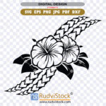Download this Polynesian graphic Flower for premium poster and art prints