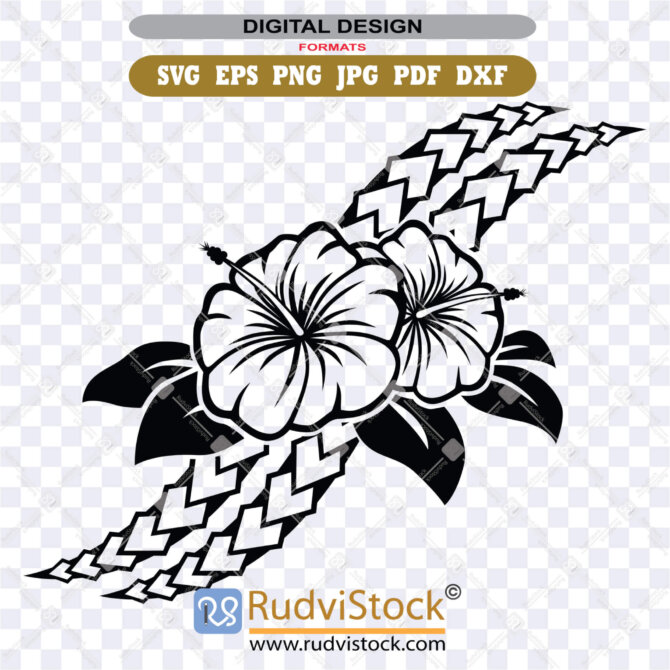 Flowers Svg Polynesian Hibiscus Tattoo Design Download | Rudvistock