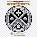 Polynesian Fijian Circle tattoo tribal design, samoan circle patterns