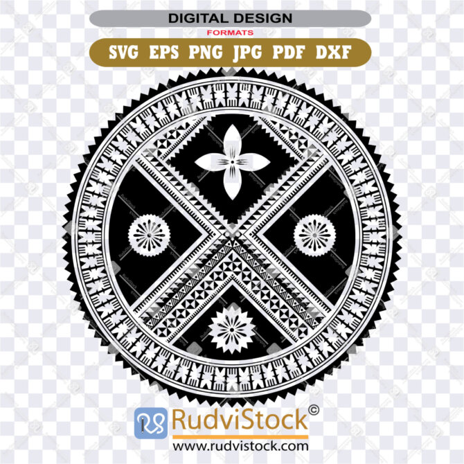 Fijian Circle Decor Pattern: Instant Download Files | Rudvistock