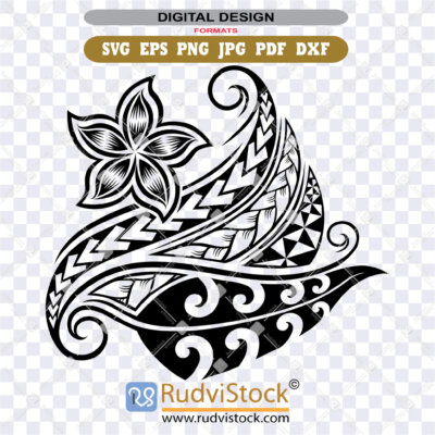 Buy now and use this tattoo-style SVG Flower for phone case printing