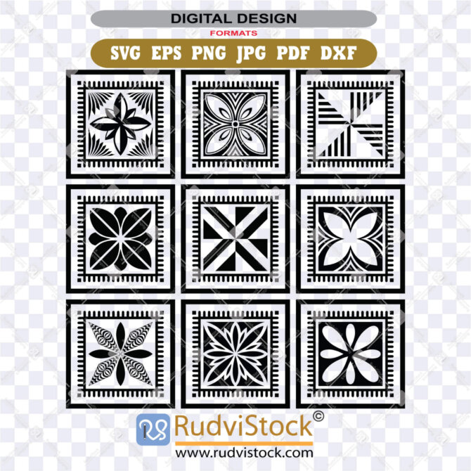 Polynesian Pattern Background Print for Instant Download | Rudvistock