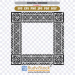 Polynesian frame border pattern design