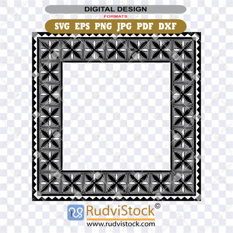 Polynesian Frame Design Available in Multiple Formats | Rudvistock