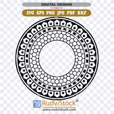Polynesian Fijian tribal circle tattoo design