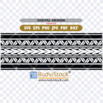 Maori Polynesian Tattoo Sleeve Tribal Bracelet Vector Classic Black Ink Islander Style