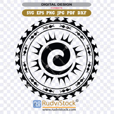 Polynesian Tattoo Designs Pattern Circle Svg For Digital Download And Shirt Designs