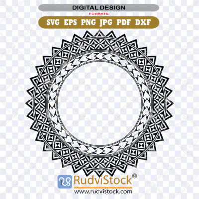 Polynesian Circle Stencil Samoan Svg Tribal Design For Crafts And Digital Art Files