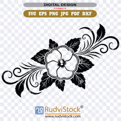 Unlock this Polynesian floral ornament for digital paper crafting