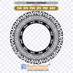 Maori Tattoo Vector Illustration Circle Tribal Design For Pacific Culture Decor Art