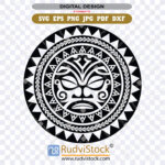 Polynesian totem circle tribal tattoo design