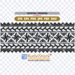 Maori Polynesian Tattoo Bracelet Tribal Sleeve Vector Intricate Ethnic Line Work Art