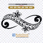 Choose this black and white Flower SVG for stylish tote bag printing
