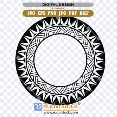 Polynesian Tattoo Designs Pattern Circle Svg For Commercial License Digital Products