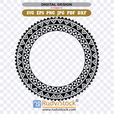 Maori Style Round Tattoo Pattern For Instant Download Digital Design Svg Png Eps Jpg