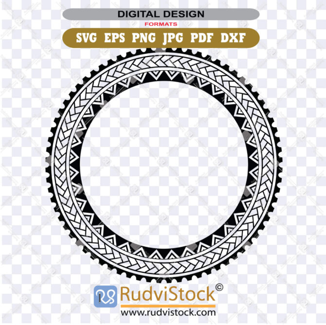 Polynesian Circle Tattoo Hoop: Download High-Quality Files | Rudvistock