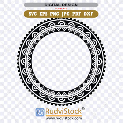 Polynesian Tattoo Designs Pattern Circle Svg For Instant Download Decorative Stencil