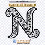 Letter N Polynesian Design: Digital Files Available Now