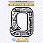Polynesian Letter O Pattern - Instant Digital Download Files