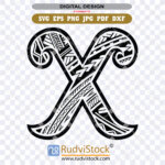 Polynesian Letter X Design in EPS, PDF & SVG
