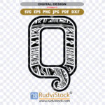 Polynesian Tribal Letter Q in EPS, SVG, PDF and more