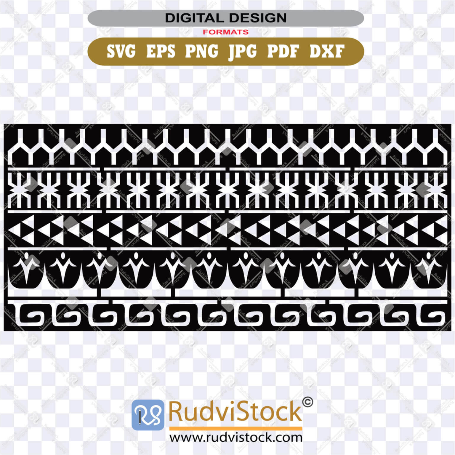 Cook Islands Letters Polynesian Cook Islands Patterns: 6 High-Quality Files | Rudvistock