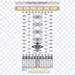 Polynesian Art | Female Samoan Malu Patterns | EPS, PDF, SVG, DXF, PNG, JPG | Instant Digital Files