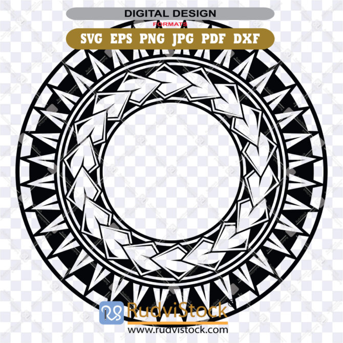 Authentic Polynesian Circle SVG ZIP for Glowforge | Rudvistock