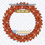 Samoan red color ula fala circle pattern