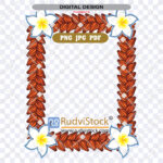 Samoan ula fala picture frame design with flowers