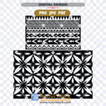 Polynesian stencil for cake
