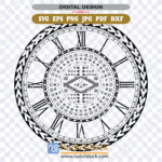Tribal print | Samoan Malu Clock Face Symbols | Vector Tattoo | Find & Download