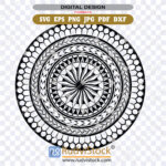 Polynesian Tribal Circle Tattoo Svg For Cricut Silhouette And Digital Download Files